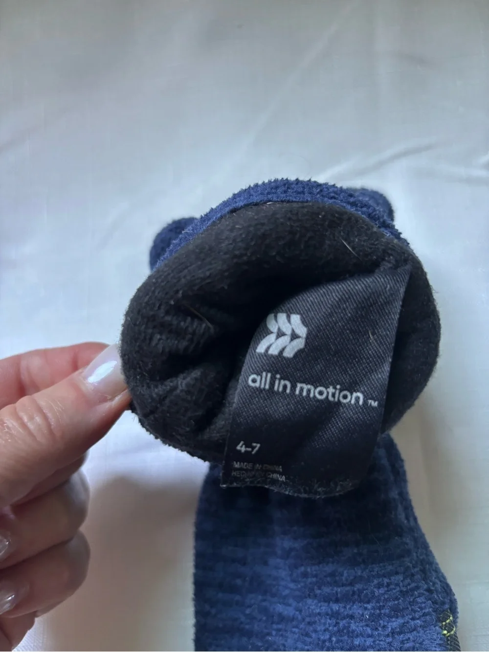 Kids Navy Knit Winter Gloves - Unbranded
